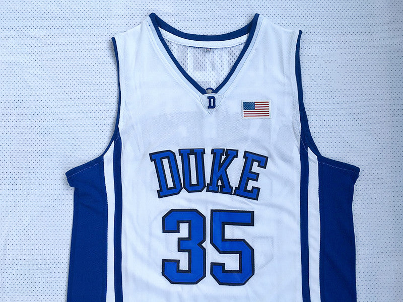 NCAA Duke University No. 35 Marvin Bagley III white embroidered jersey