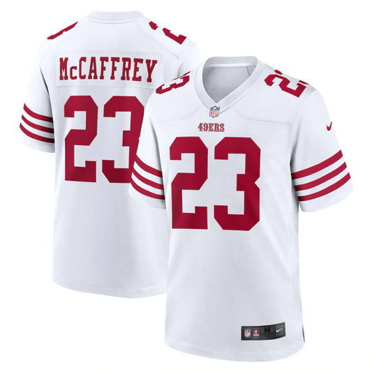 Men's San Francisco 49ers Christian McCaffrey White Game Jersey