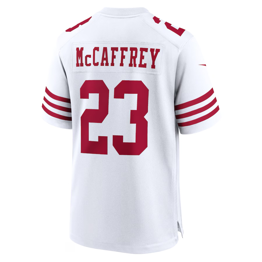 Men's San Francisco 49ers Christian McCaffrey White Game Jersey