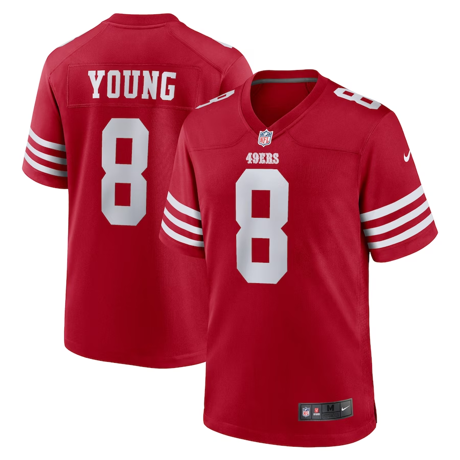 Men's San Francisco 49ers Steve Young Scarlet Retired Game Jersey