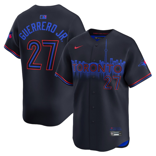 Men's Toronto Blue Jays Vladimir Guerrero Jr.  Black 2024 City Connect Limited Jersey