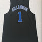 NCAA Duke University No. 1 Zion Williamson Black Embroidered Jersey