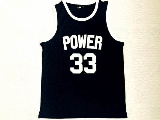 Kareem Abdul-Jabbar No. 33 High School Black Embroidered Jersey