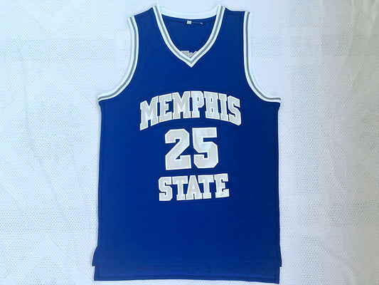 NCAA Memphis State No. 25 Hardaway blue jersey