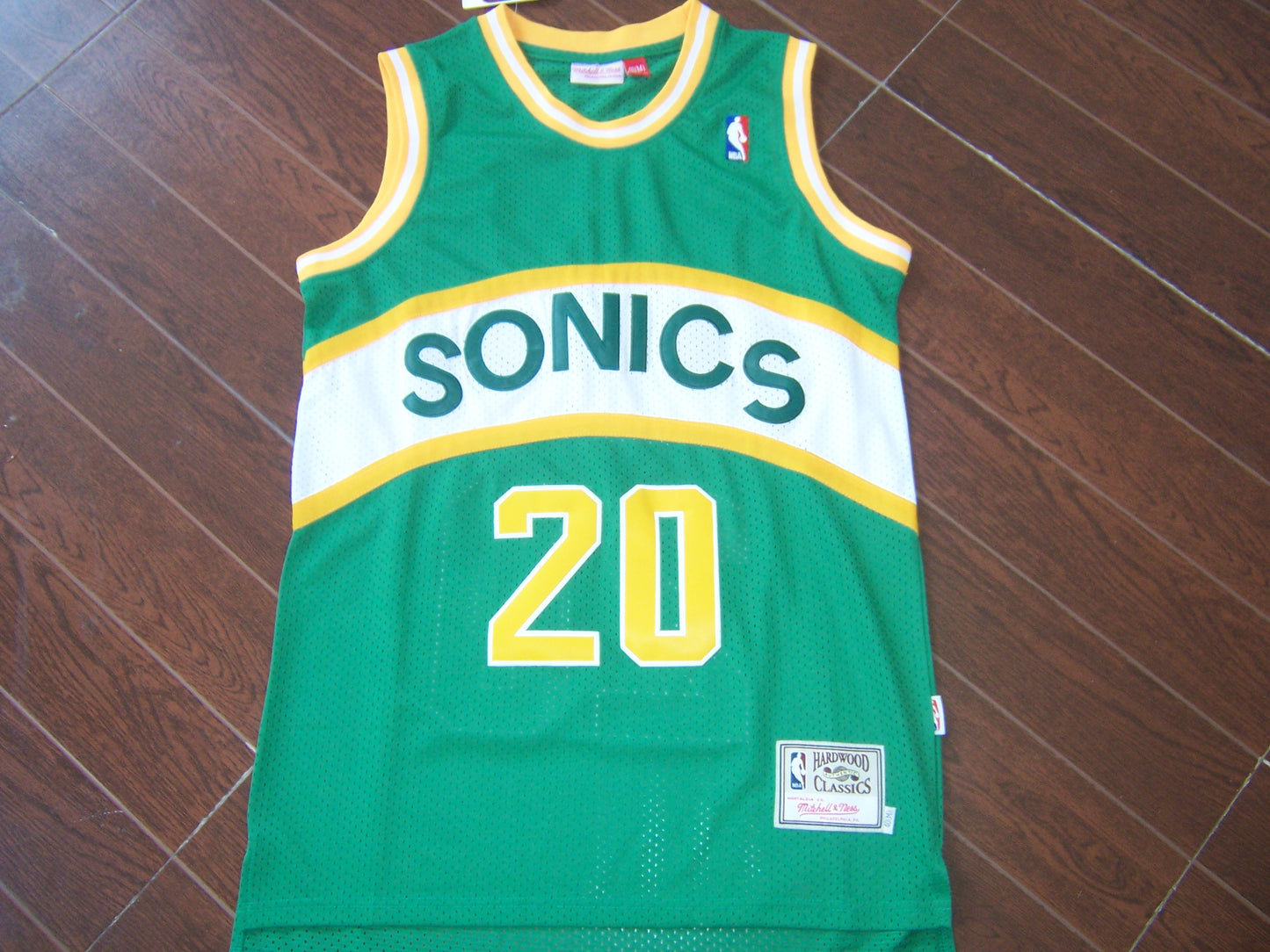 SuperSonics No. 20 Glove Gary Payton Green Jersey