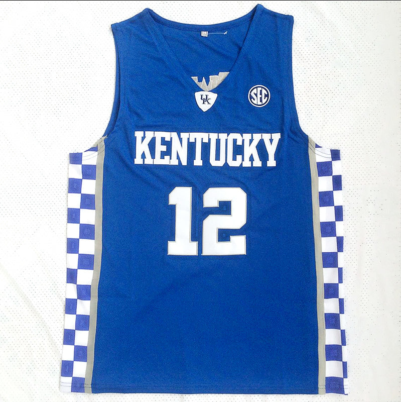 NCAA Kentucky No. 12 Towns blue jersey