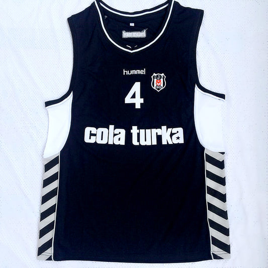 Iverson Turkish League No. 4 Black Embroidered Jersey