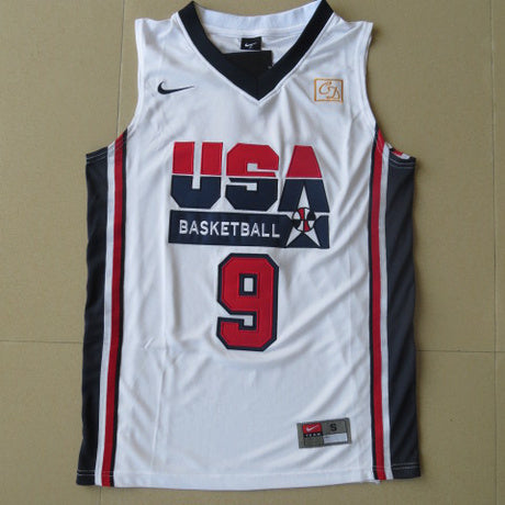 Olympische Spiele 1992 USA Dream Team Jordan Nr. 9 Trikot-Basketballuniform-Gedenkausgabe