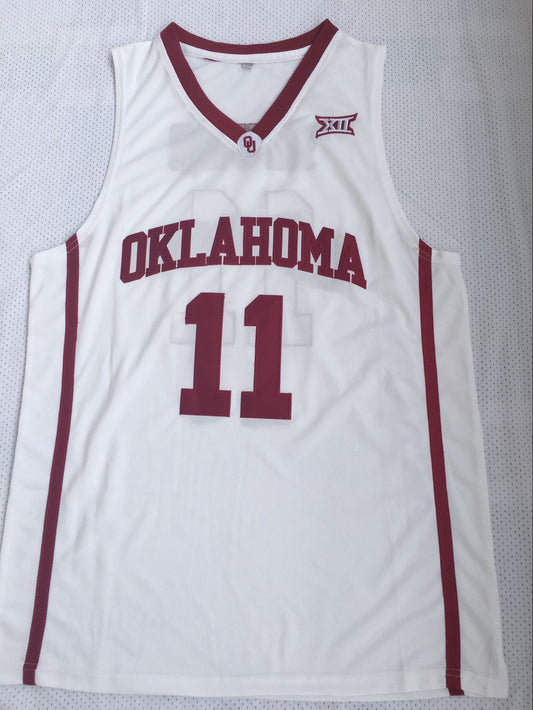 University of Oklahoma No. 11 Trae Young White Embroidered Jersey