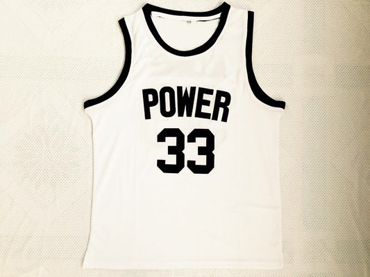 Kareem Abdul-Jabbar No. 33 High School White Embroidered Jersey