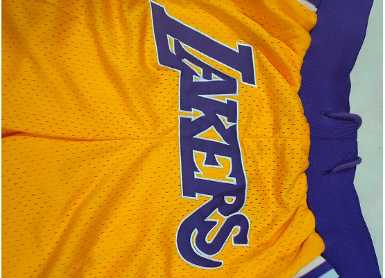 Los Angeles Lakers Yellow Justton Retro Pocket Shorts