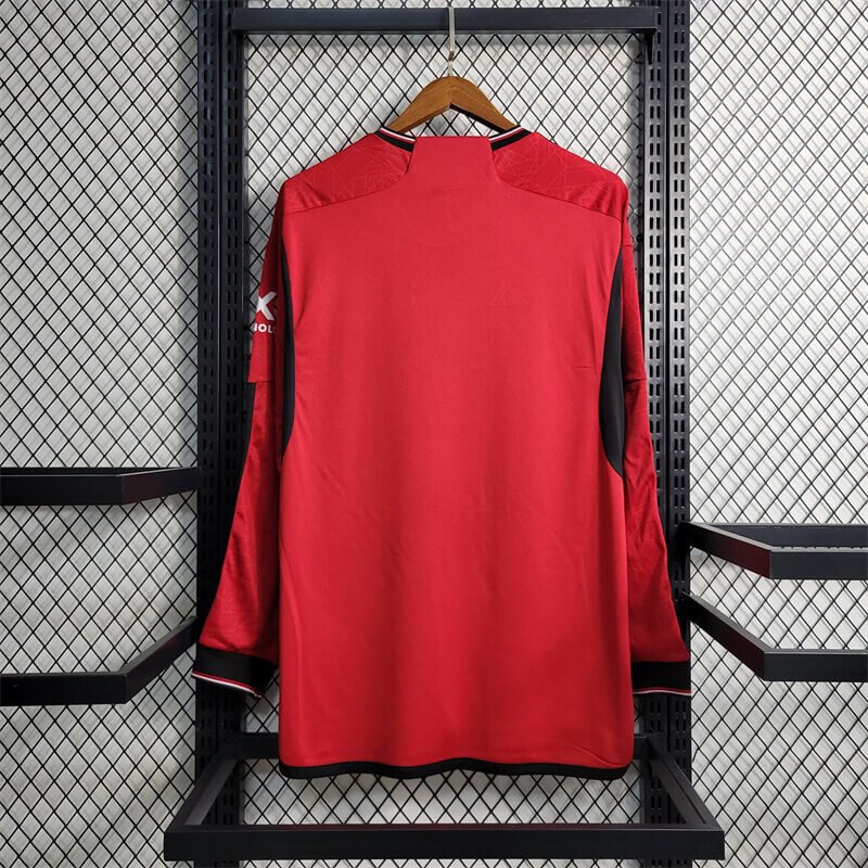 2023/2024 Long Sleeve Manchester United Home Football Shirt  1:1 Thai Quality