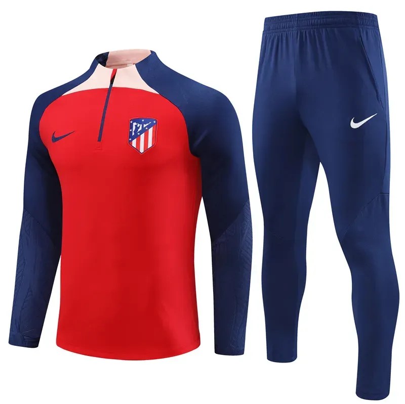 2023/2024 Atletico Madrid Half-Pull Training Suit Red 1:1 Thai Quality