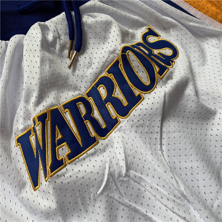 Golden State Warriors JUST DON retro shorts white