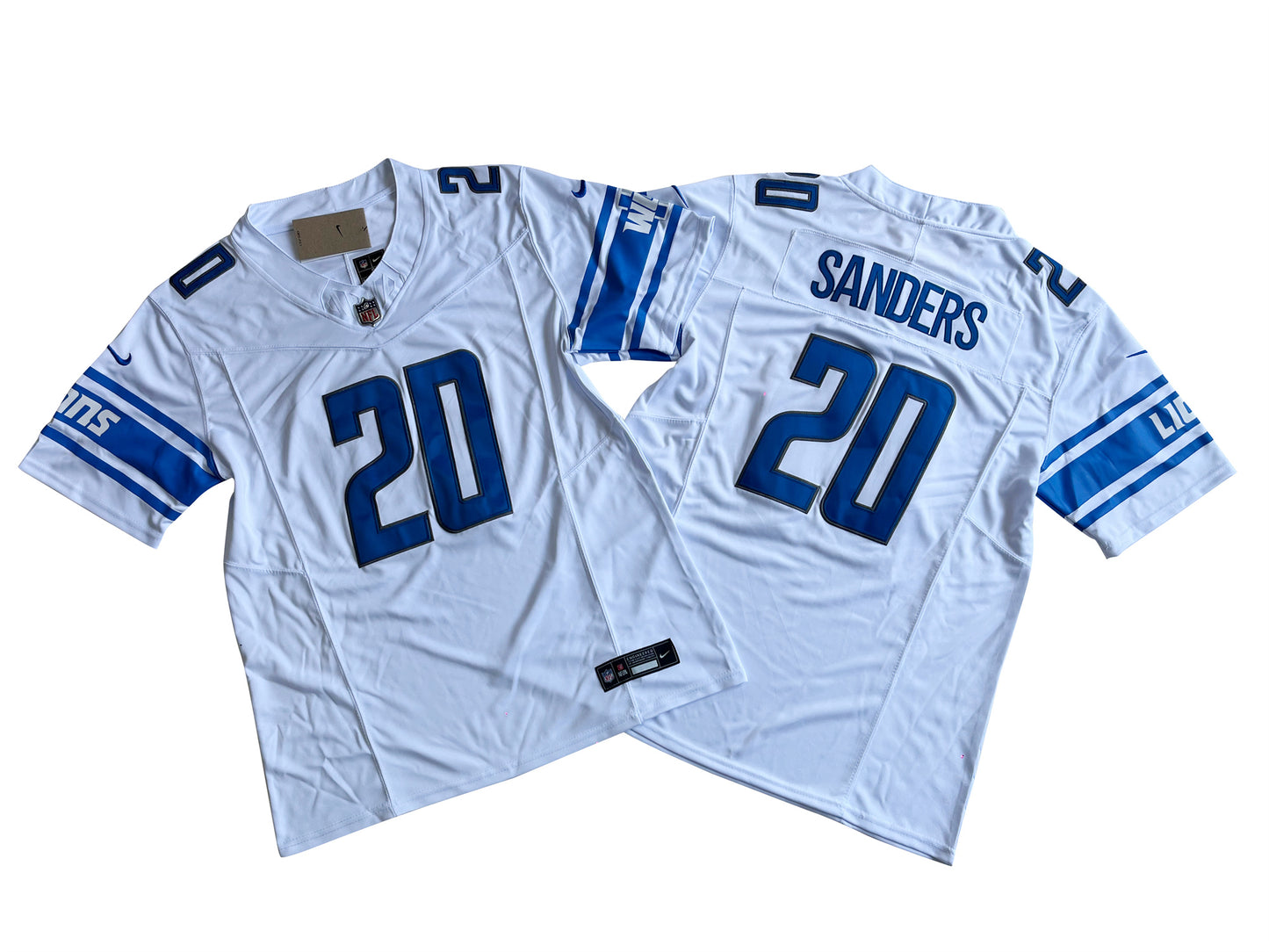 Detroit Lions 20# Barry Sanders White Vapor F.U.S.E. Limited Jersey