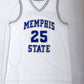 NCAA Memphis State University No. 25 Hardaway White Jersey