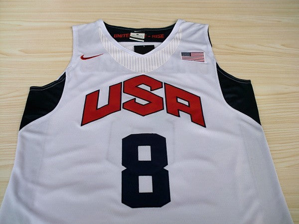 2012 American Dream Team No. 8 Deron Williams White Embroidered Jersey