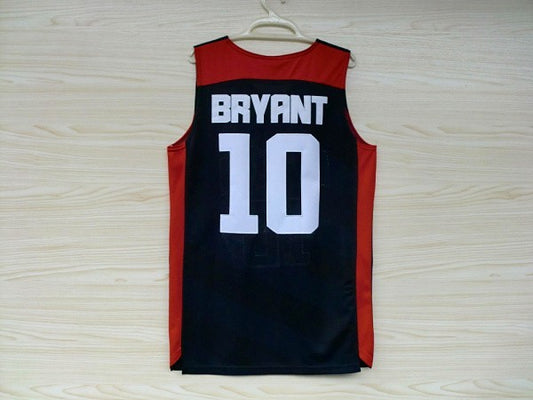 2012 American Dream Team No. 10 Kobe Bryant Blue Embroidered Jersey