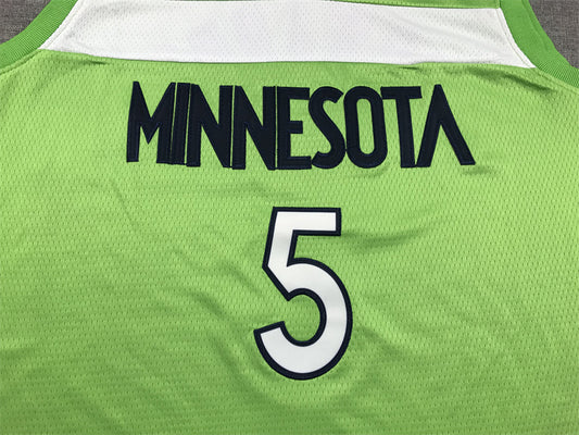 Timberwolves #5 Green Jersey