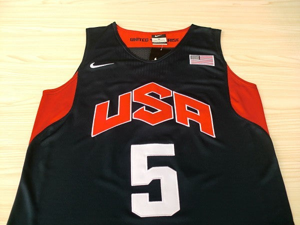 2012 American Dream Team No. 5 Durant Blue Embroidered Jersey