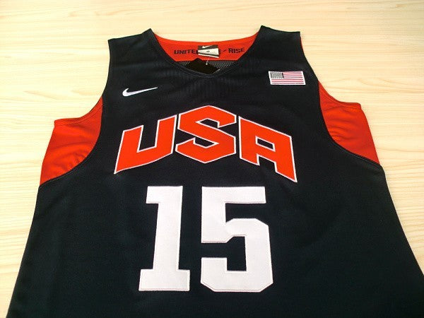 2012 American Dream Team No. 15 Anthony blue embroidered jersey