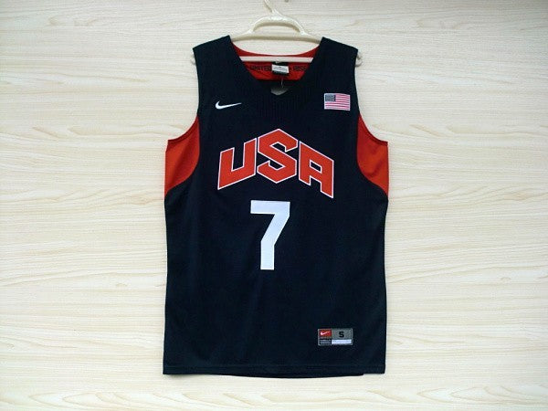 2012 American Dream Team Nr. 7 Westbrook Westbrook Blue besticktes Trikot