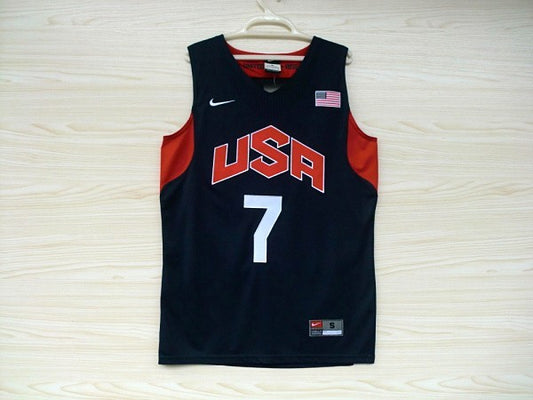 2012 American Dream Team Nr. 7 Westbrook Westbrook Blue besticktes Trikot