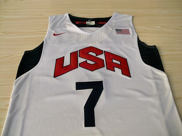 2012 American Dream Team No. 7 Westbrook White Embroidered Jersey