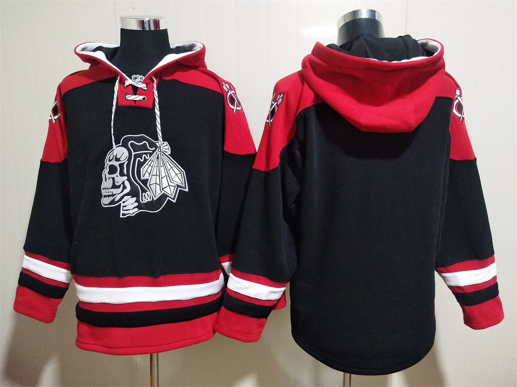 Chicago Blackhawks Hoodie Blankoversion (Totenkopf)