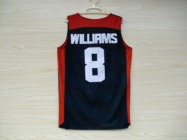 2012 American Dream Team No. 8 Deron Williams Blue Embroidered Jersey