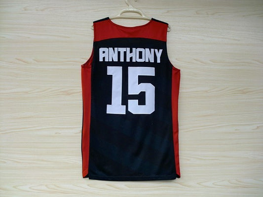 2012 American Dream Team Nr. 15 Anthony Blau besticktes Trikot