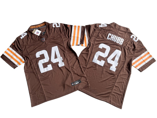 Cleveland Browns 24# Nick Chubb Brown Vapor F.U.S.E. Limited Jersey