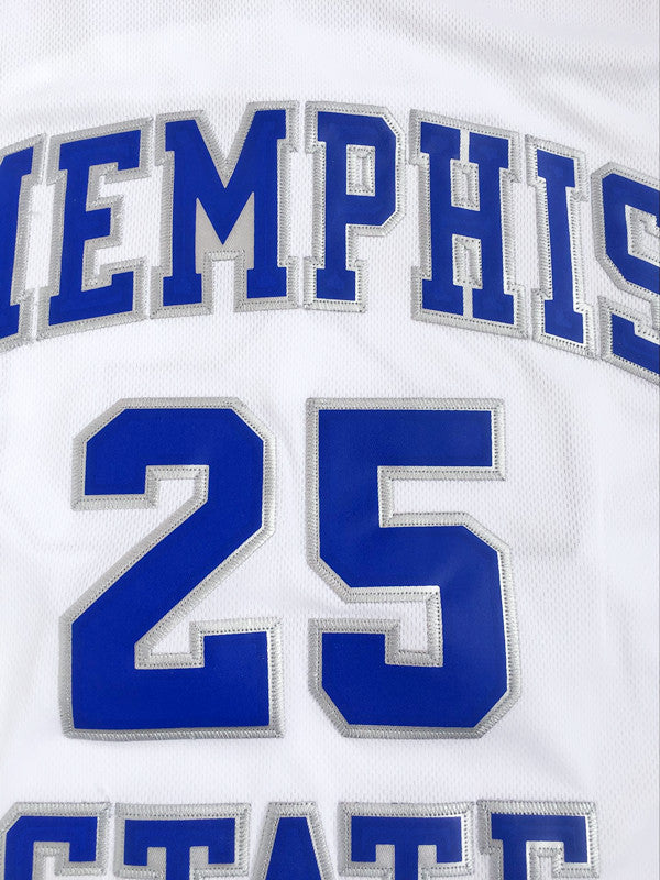 NCAA Memphis State University No. 25 Hardaway White Jersey