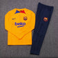 2022/2023 Barcelona Half-Pull Training Suit Yellow Jersey