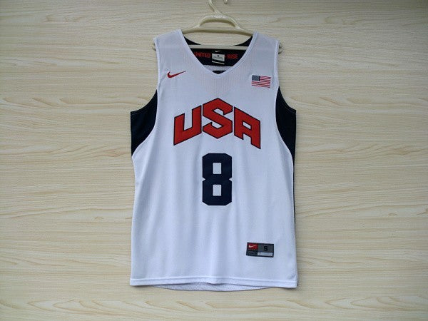 2012 American Dream Team No. 8 Deron Williams White Embroidered Jersey