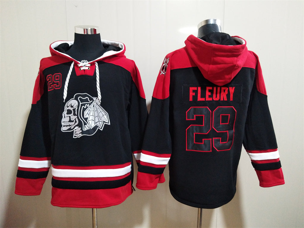 Chicago Blackhawks Kapuzenpullover #29 FLEURY (Totenkopf)