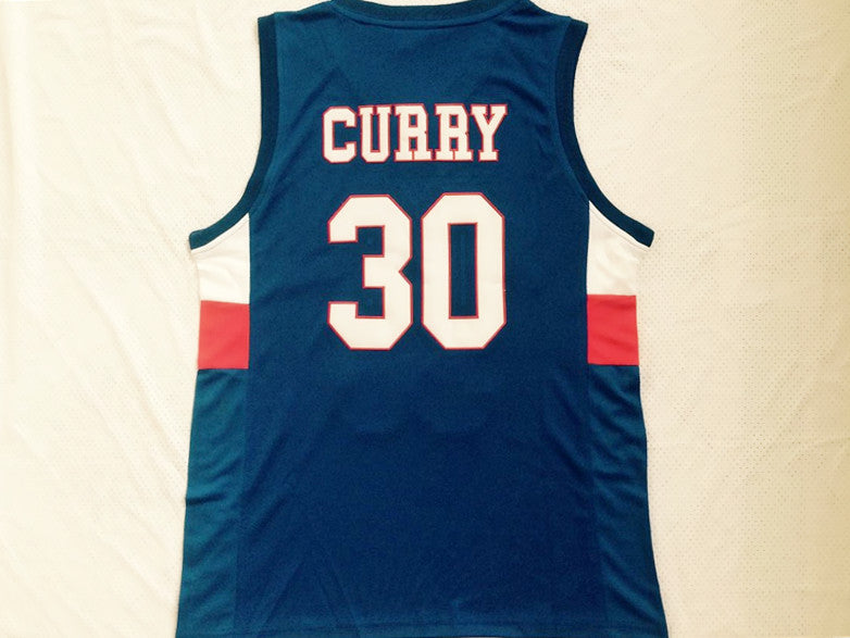 Curry No. 30 High School Blue Jersey