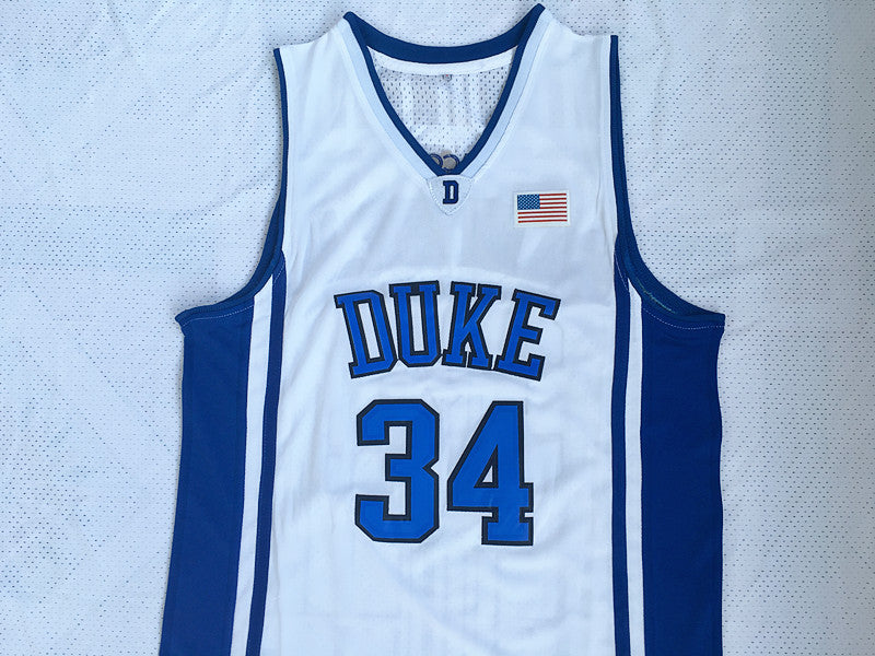 NCAA Duke University No. 34 Wendell Carter white embroidered jersey