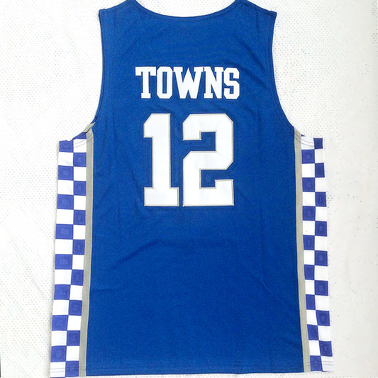 NCAA Kentucky No. 12 Towns blue jersey