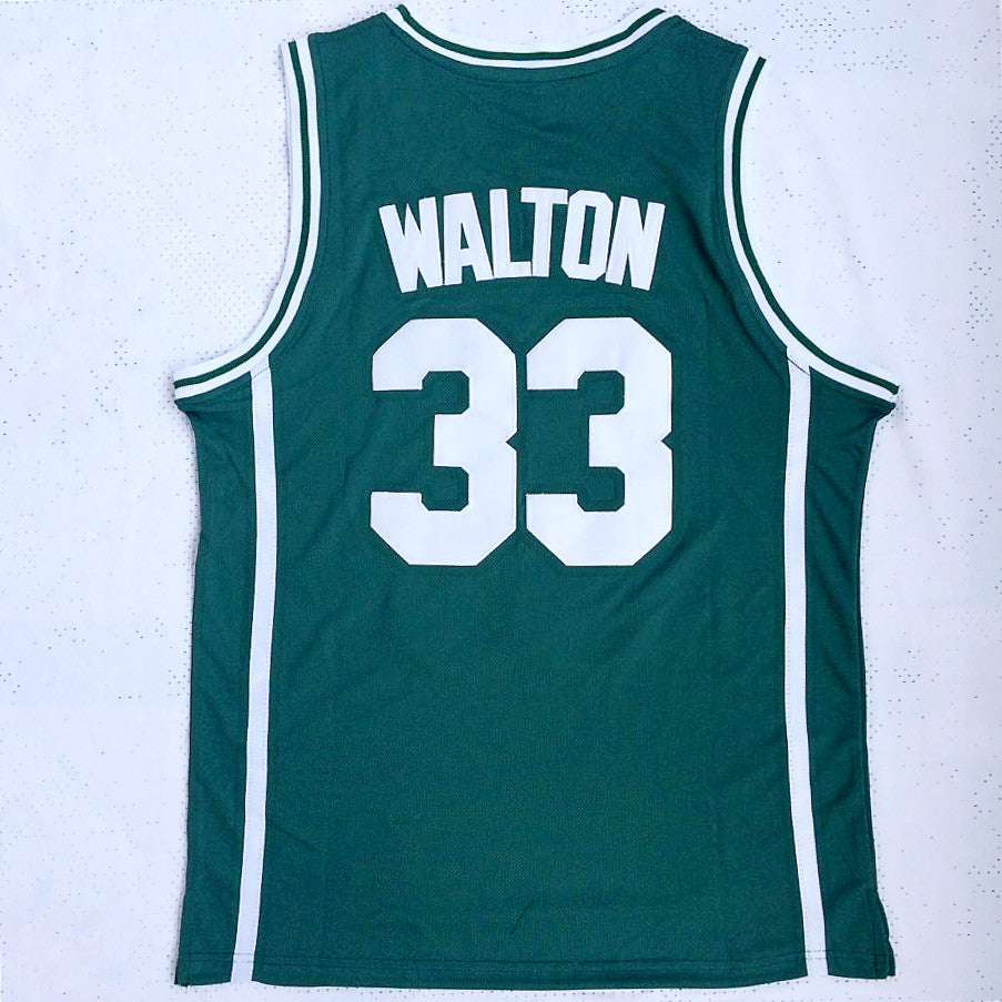 Bill Walton No. 33 Helix High School green embroidered jersey