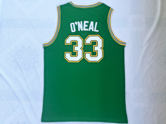 Cole High School Shaquille O'Neal No. 33 Green Jersey