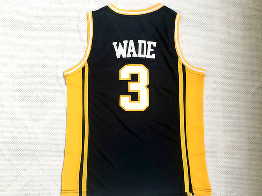 NCAA Marquette University No. 3 Wade dark blue new fabric jersey