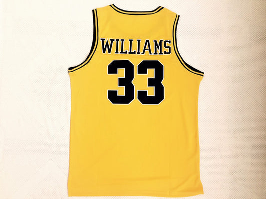 Williams high school No. 33 yellow embroidered jersey