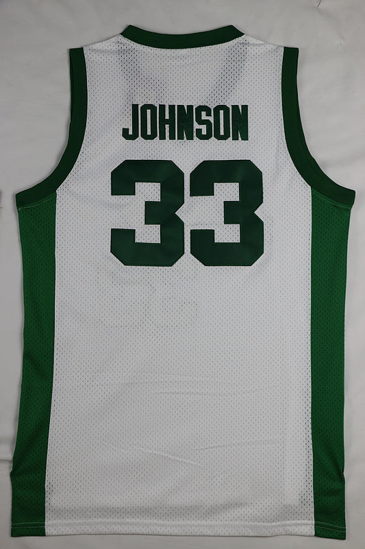 Michigan Spartans Magic Johnson 33# Premium Mesh White