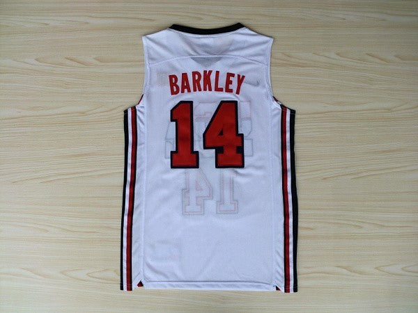 1:1Double-layer solid embroidery player version Mengyi Replica #14 Barkley white suit