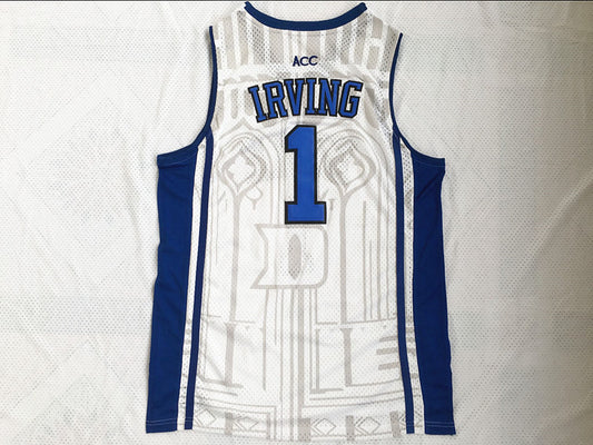 NCAA Duke University No. 1 Irving white embroidered jersey