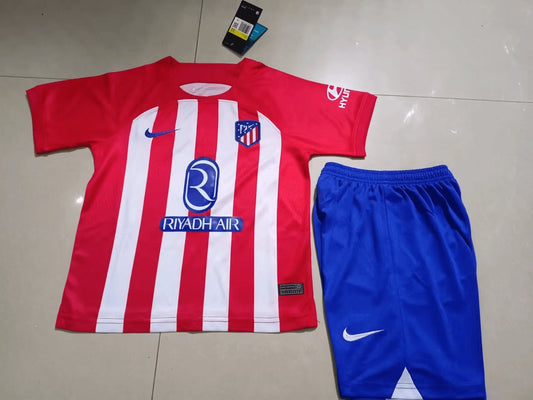 2023/2024 Kids Size Atletico Madrid Home Soccer Jersey  1:1 Thai Quality