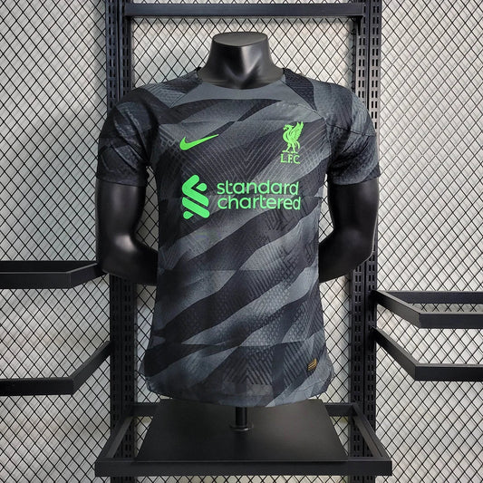 2023/2024 Player Version Liverpool Goalkeeper Black Football Shirt 1:1 Thai Quality