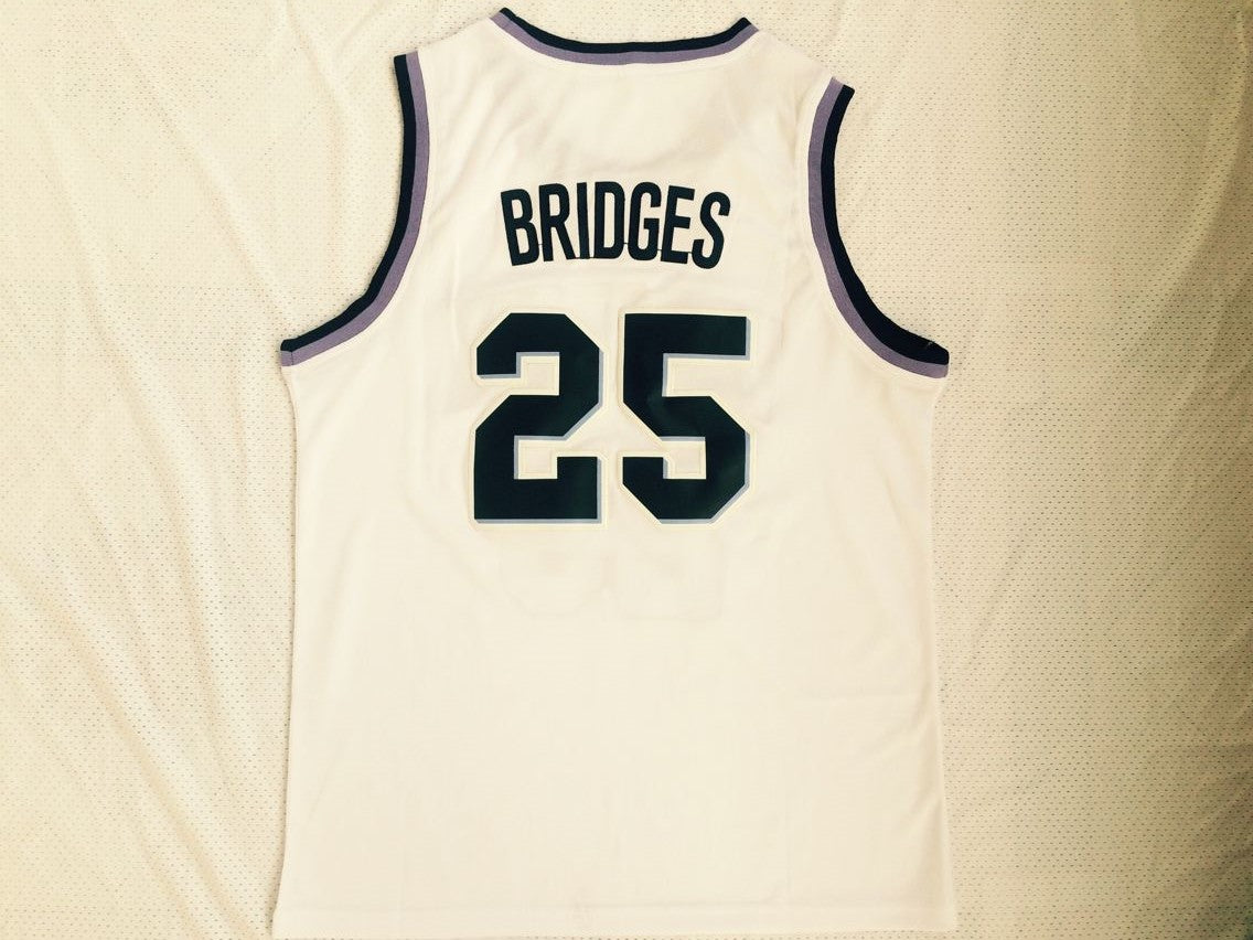 NCAA Villanova University No. 25 Mikal Bridges White Jersey