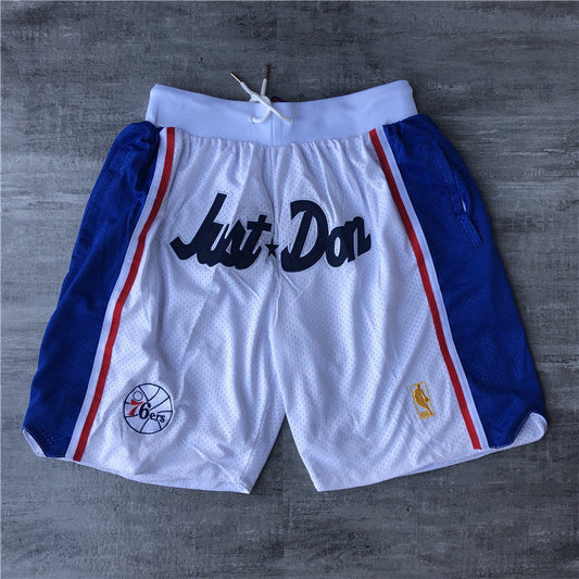 Philadelphia 76ers JUST DON co-branded shorts-white